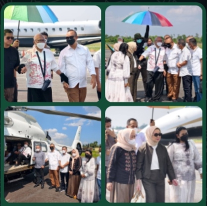 Bupati Ketapang Alexander Wilyo dampingi istri bersama Wakil Bupati istri menyambut langsung bapak Osman samta